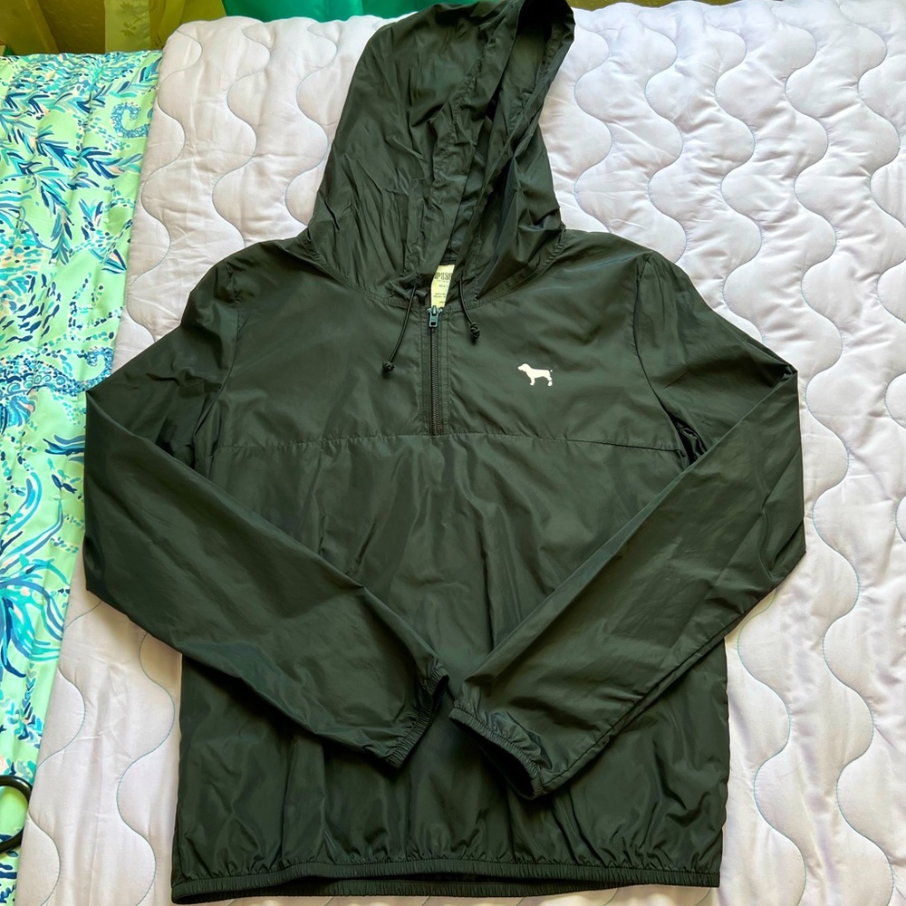Victoria’s Secret Pink Black Windbreaker Pullover